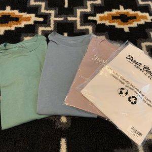 Fresh clean tees. Four different colors. I bought the wrong size.
